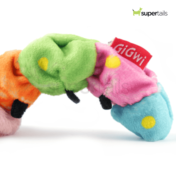 GiGwi Thirsty Catnip Caterpillar filled with 100% Organic Catnip Toy for Cats