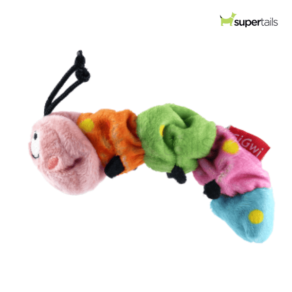 GiGwi Thirsty Catnip Caterpillar filled with 100% Organic Catnip Toy for Cats