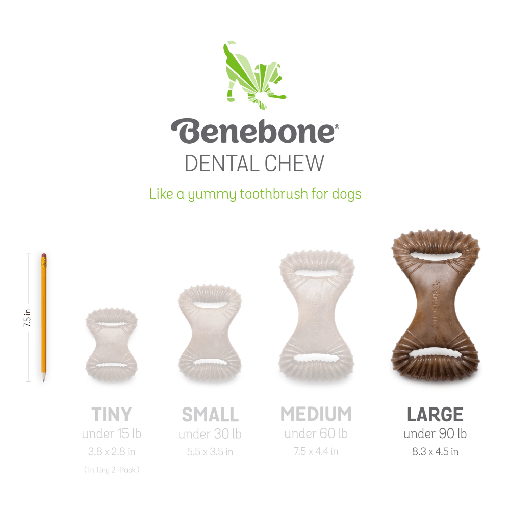 Benebone Peanut Butter Flavored Dental Chew Toy for Dogs