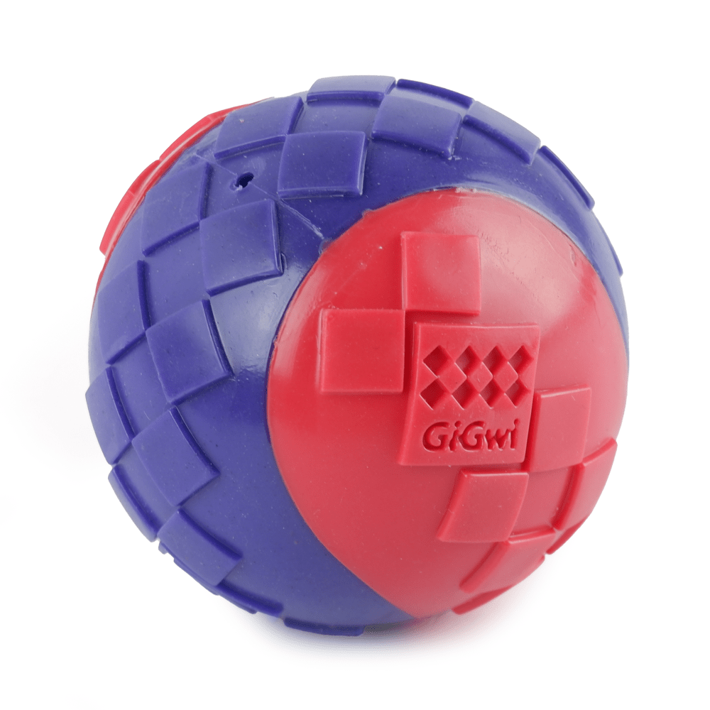 GiGwi Ball Squeaker Toy for Dogs (Red/Purple)