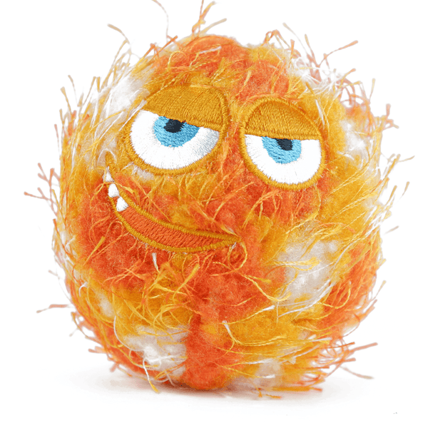 GiGwi Crazy Ball with Foam Rubber Ball and Squeaker Toy for Dogs (Orange)