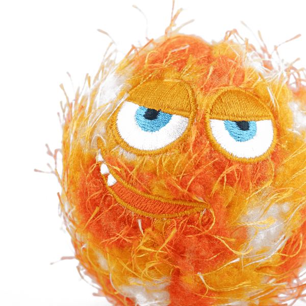 GiGwi Crazy Ball with Foam Rubber Ball and Squeaker Toy for Dogs (Orange)