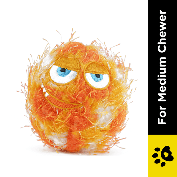 GiGwi Crazy Ball with Foam Rubber Ball and Squeaker Toy for Dogs (Orange)