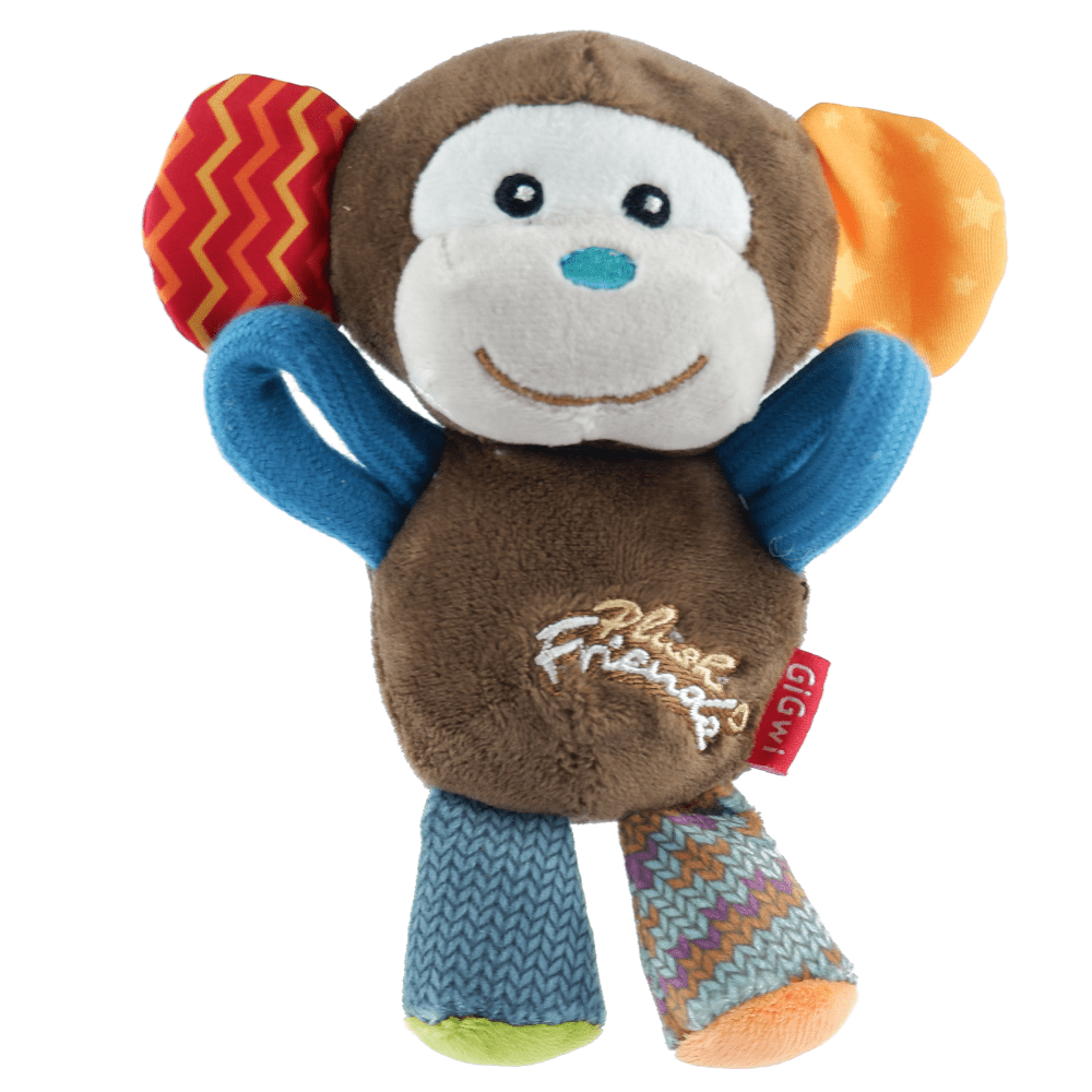 GiGwi Plush Friendz Monkey Squeaker Inside Plush Toy for Dogs Dogs-Toys GiGwi 8x8x16cm