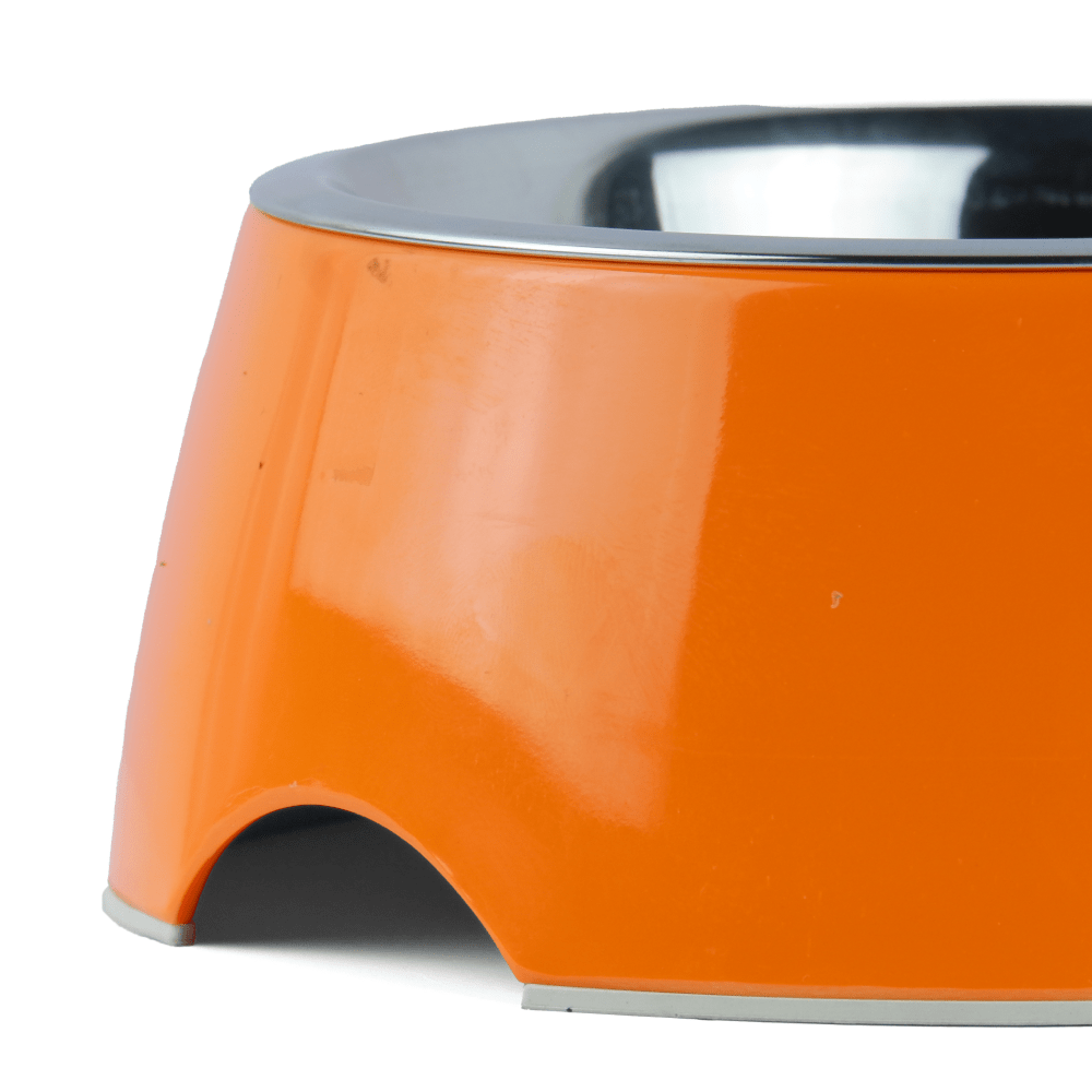Basil Solid Color Melamine Bowl for Dogs and Cats (Orange)