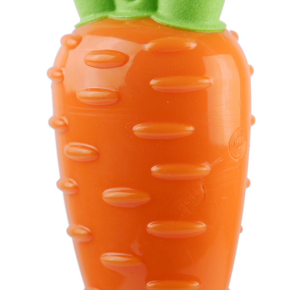 Fofos Vegi Bites Carrot Squeaky Toy for Dogs | For Medium Chewers