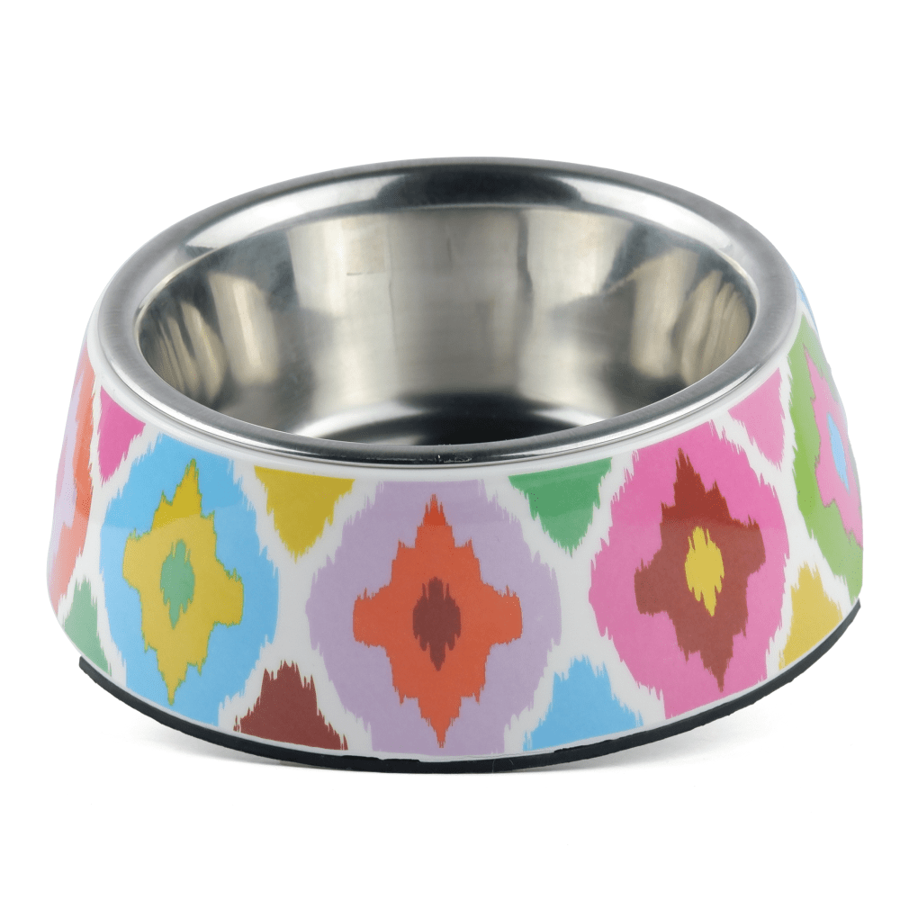 Basil Ikkat Print Melamine Bowl for Dogs and Cats