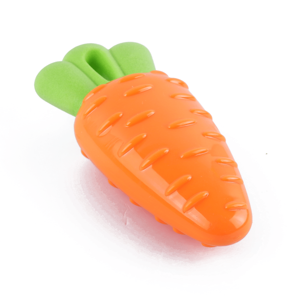 Fofos Vegi Bites Carrot Squeaky Toy for Dogs | For Medium Chewers