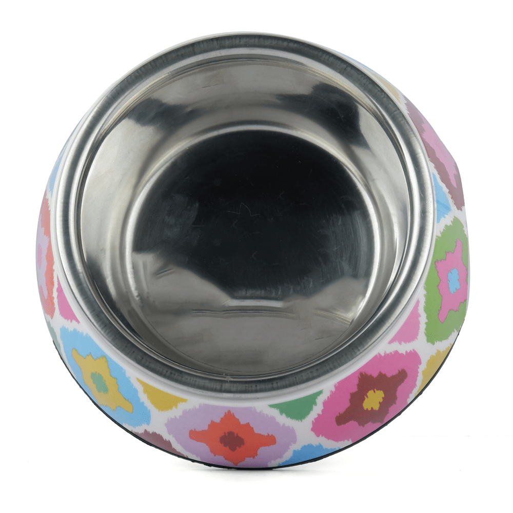 Basil Ikkat Print Melamine Bowl for Dogs and Cats
