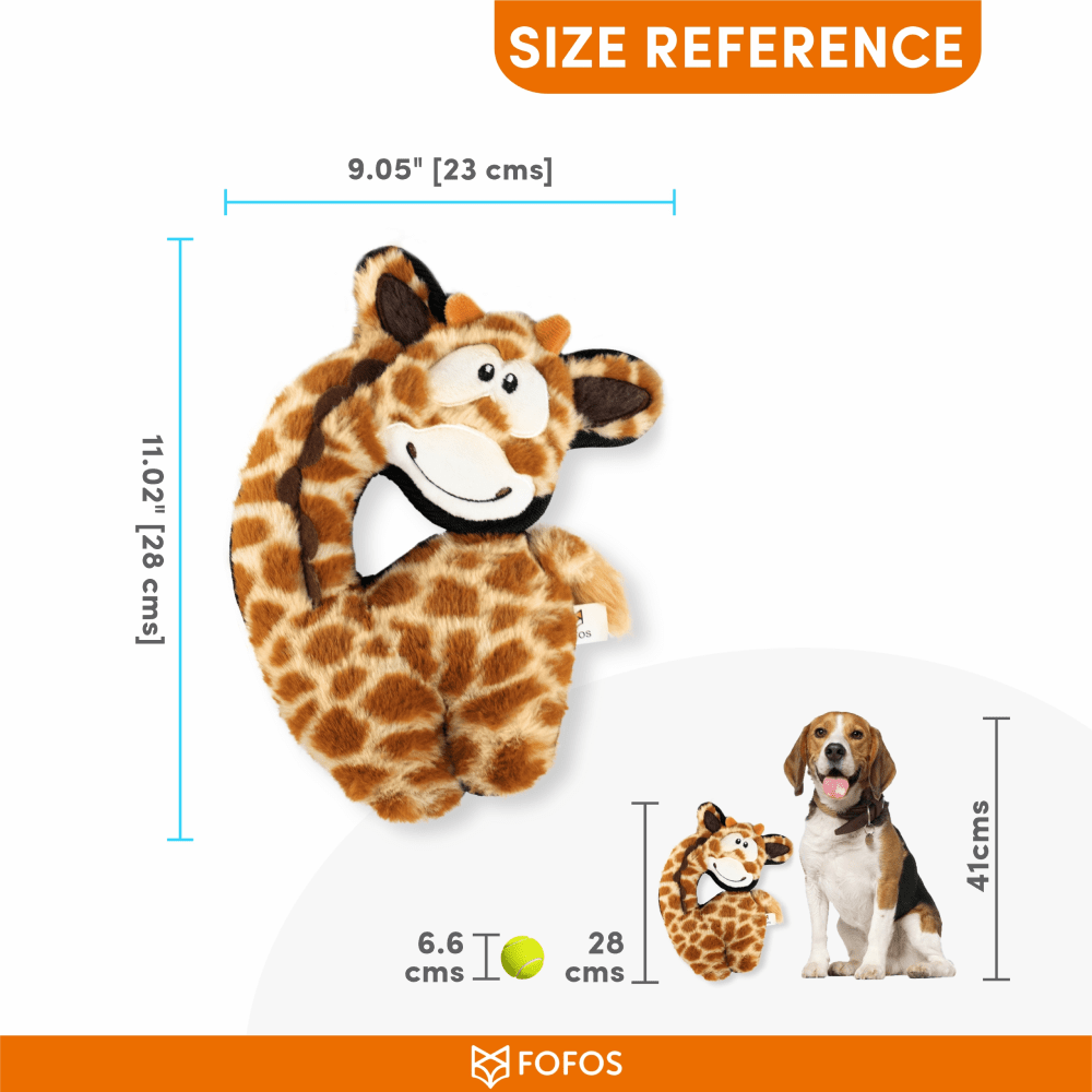 Fofos Safari Line Giraffe Plush Toy for Dogs