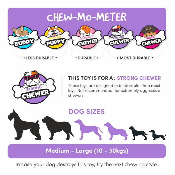Barkbutler x Fofos Silence Strawberry Squeaky Chew Toy for Dogs