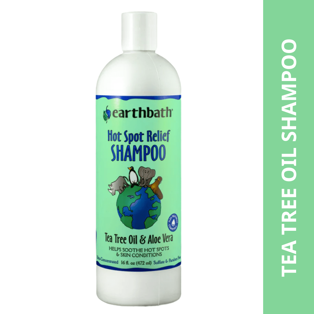 EarthBath Tea Tree & Aloe Vera Hot Spot Relief Shampoo for Dogs and Cats