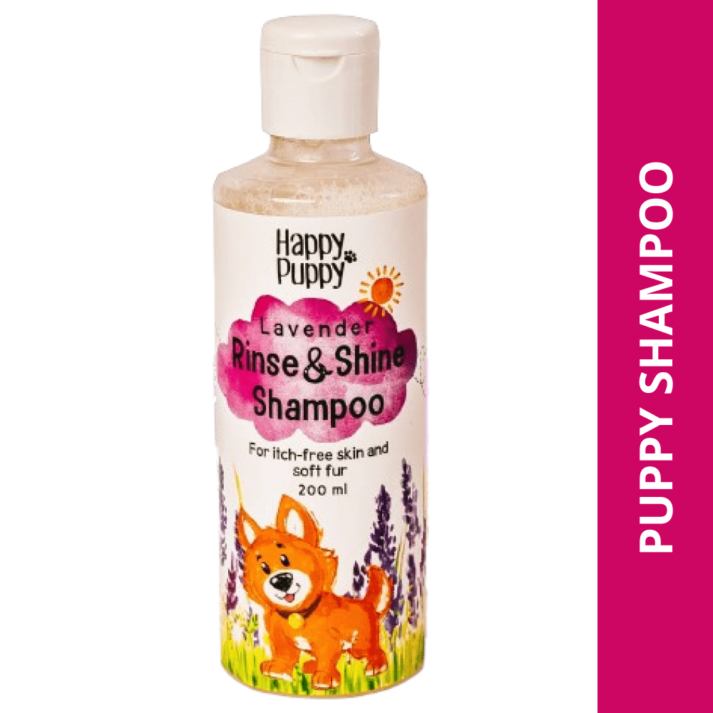 Happy Puppy Organic Rinse and Shine Shampoo Lavender for Dogs and Cats