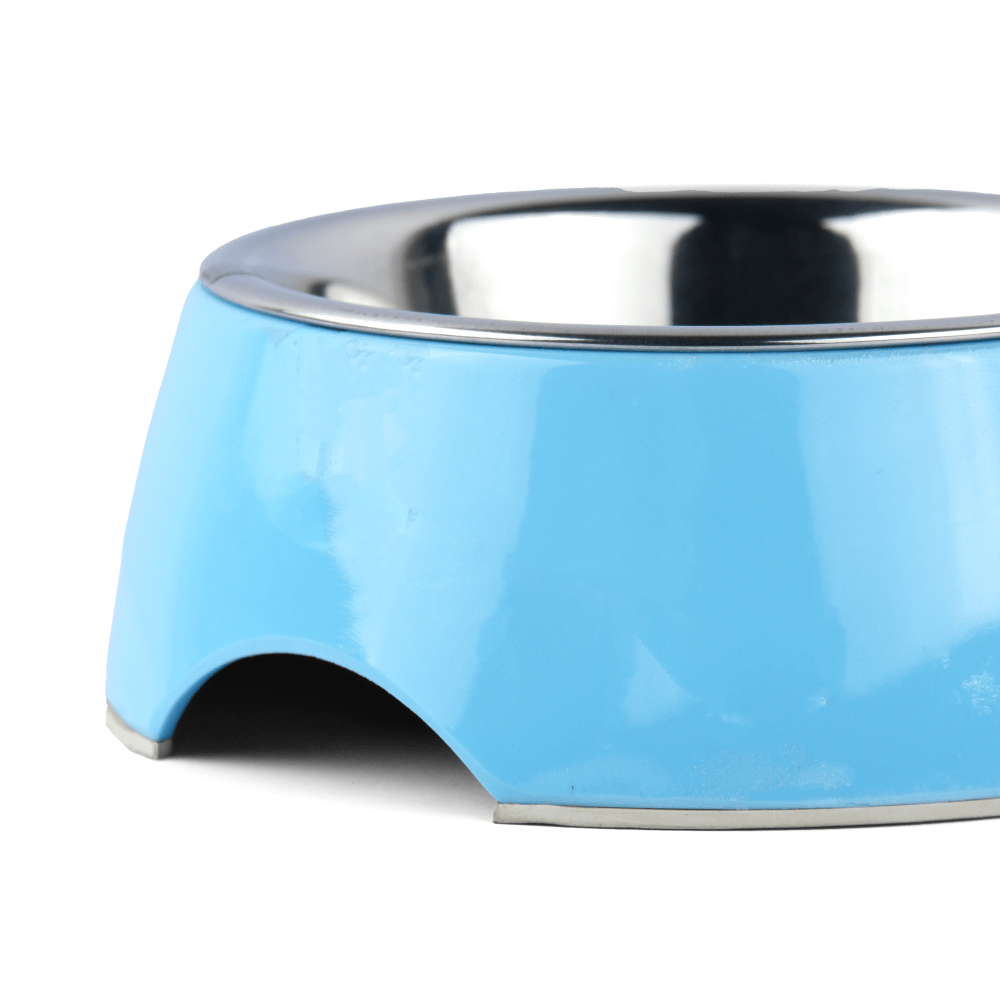 Basil Solid Color Melamine Bowl for Dogs and Cats (Blue)