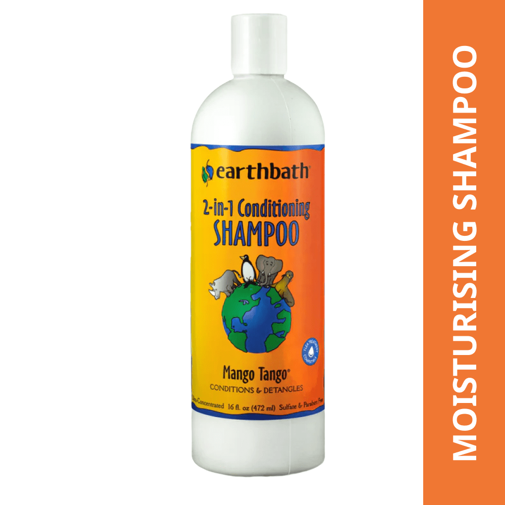 EarthBath 2 in 1 Conditioning Shampoo Mango Tango Long Coat for Dogs and Cats