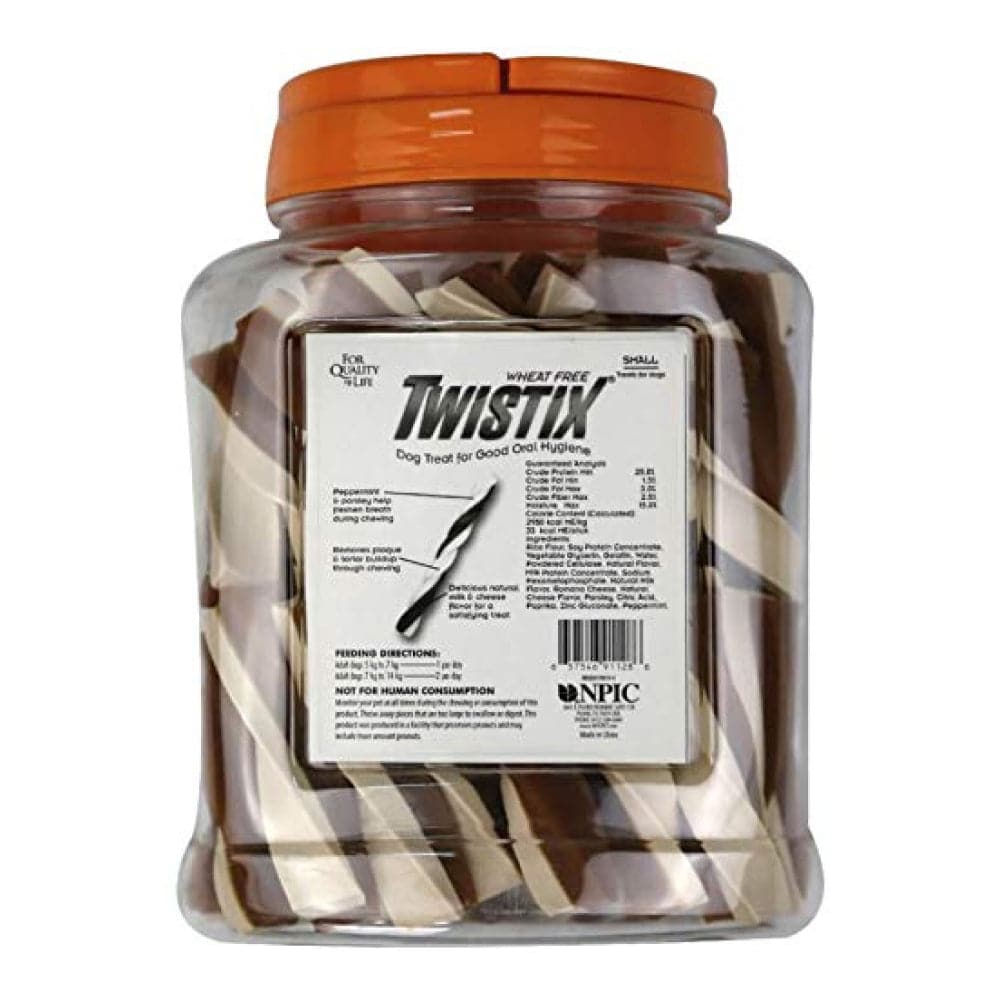 NPIC Twistix Milk and Cheese Canister Dog Treats