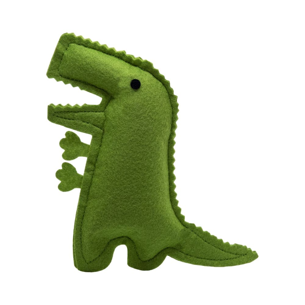Hriku Bheemsarat Dinosaur Shaped Catnip Toy for Cats (Green)