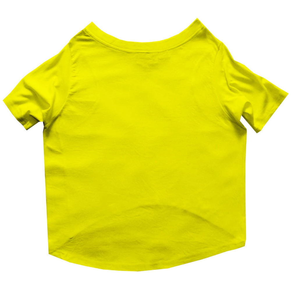Ruse "Family Favourite" Printed Half Sleeves T Shirt for Cats (Lemon Yellow)