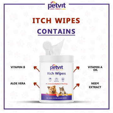 Petvit Itch Wipes for Dogs and Cats