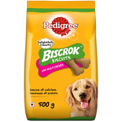 Pedigree Milk and Chicken Flavour Biscrok Biscuits Dog Treats (500g)