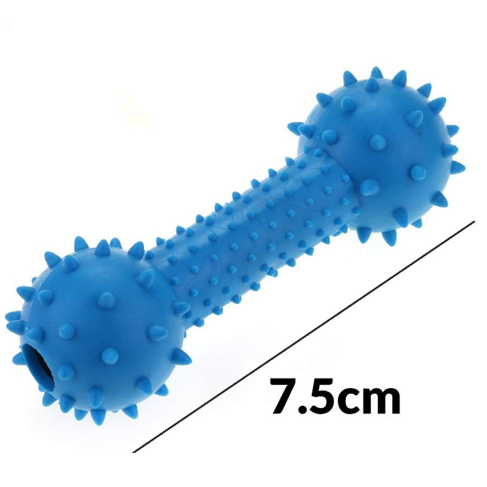 Pet Vogue Bone Shaped Rubber Chew Toy for Dogs | For Medium Chewers (Blue)