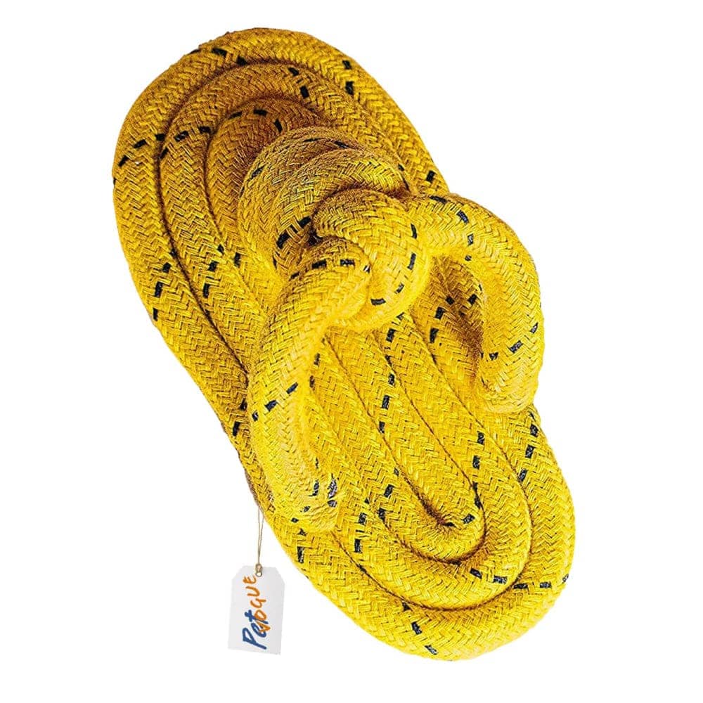 Pet Vogue Sandal Shaped Rope Toy for Dogs | For Medium Chewers (Yellow) Dogs-Toys Pet Vogue 15x7.5cm