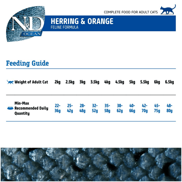 Farmina N&D Ocean Herring & Orange Grain Free Adult Cat Dry Food