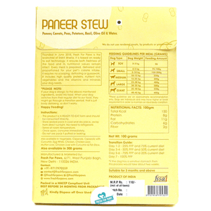 Fresh For Paws Paneer Stew Vegetarian Dog Wet Food (100g)