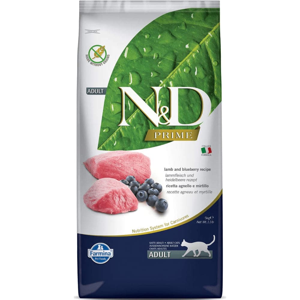 Farmina N&D Prime Lamb & Blueberry Grain Free Adult Dry Cat Food