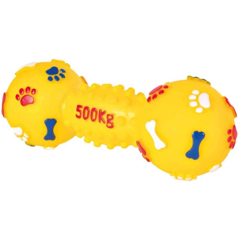 Trixie Dumbbell Vinyl Toy for Dogs (Yellow)