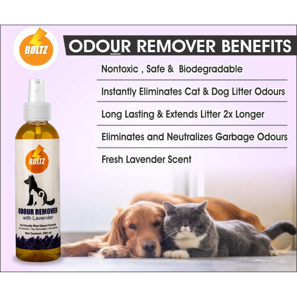 Boltz Odour and Urine Smell Remover with Lavender for Dogs and Cats