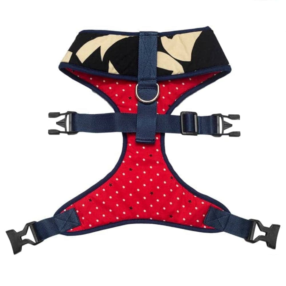 Pet And Parents Starry Graffiti Reversible Harness for Dogs (Red)