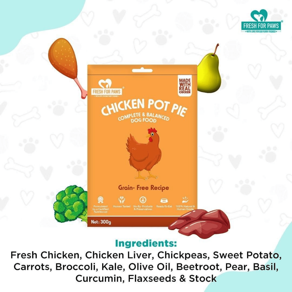 Fresh For Paws Chicken Pot Pie Wet Food for Cats and Dogs (100g)