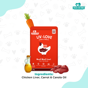 Fresh For Paws Chicken Liver & Carrot Liv Love Supplement for Dogs