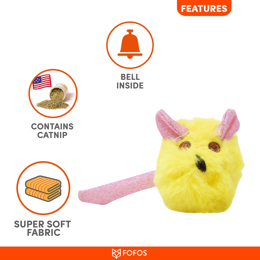 Fofos Rattle Mouse Toy for Cats