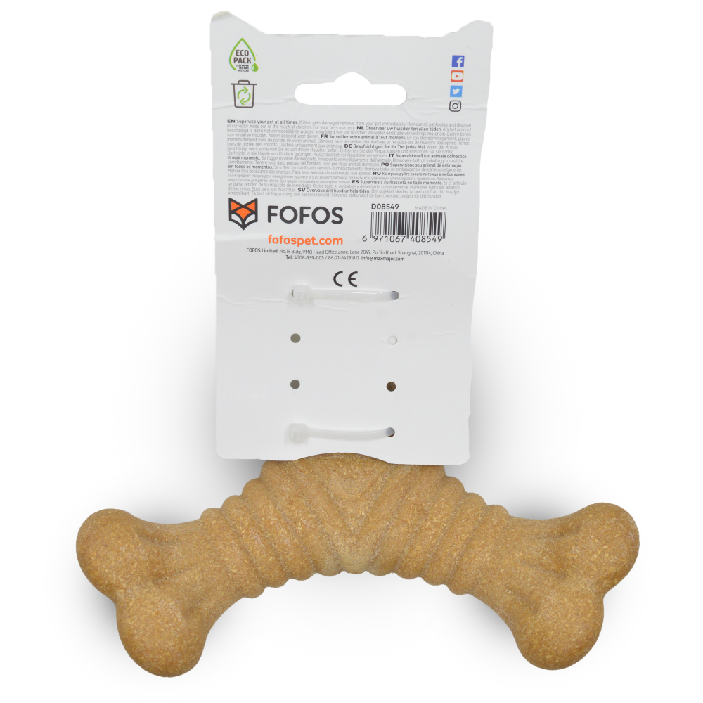 Barkbutler x Fofos Woodplay Triangle chew Toy for Dogs (Brown) Dogs-Toys Barkbutler