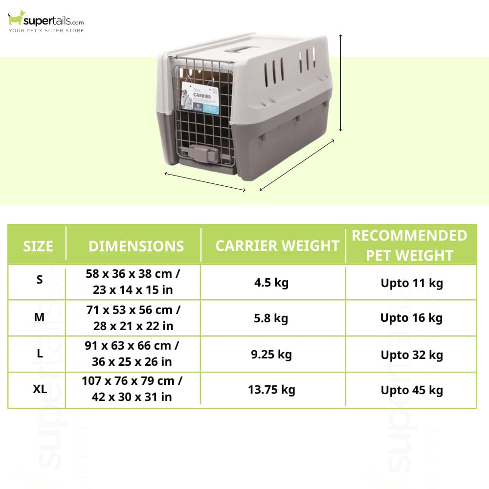 M Pets Trek IATA Approved Travel Carrier for Dogs and Cats Both-Bedding, Mats & Travel Supplies M Pets