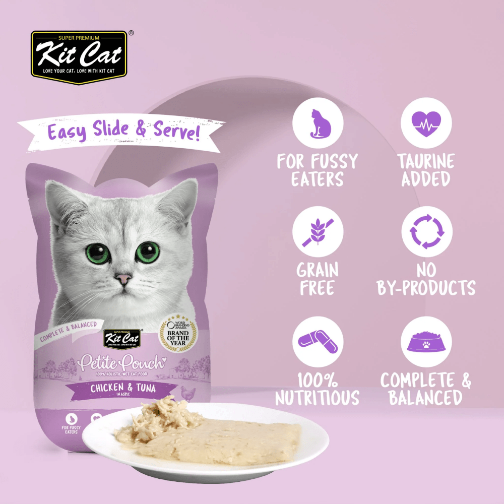 Kit Cat Chicken and Tuna and Chicken Cat Wet Food Combo