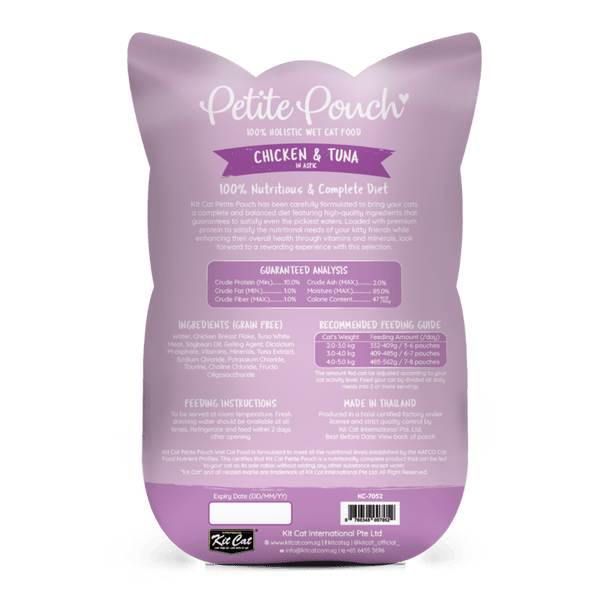 Kit Cat Chicken and Tuna and Chicken and Salmon Cat Wet Food Combo