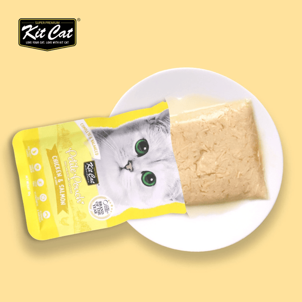 Kit Cat Chicken and Tuna and Chicken and Salmon Cat Wet Food Combo