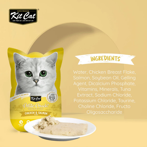 Kit Cat Chicken and Tuna and Chicken and Salmon Cat Wet Food Combo
