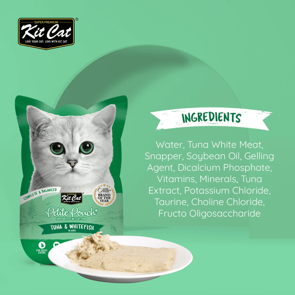 Kit Cat Tuna and Salmon Fish and Tuna and White Fish Cat Wet Food Combo