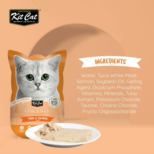 Kit Cat Tuna and Salmon Fish and Tuna and White Fish Cat Wet Food Combo