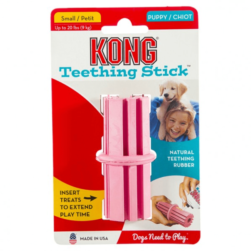 Kong Puppy Teething Stick Toy for Dogs (Pink)