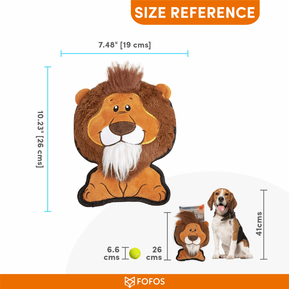 Fofos Safari Line Lion Plush Toy for Dogs