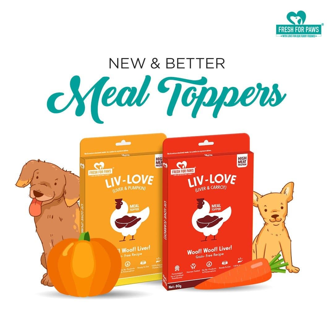 Fresh For Paws Chicken Liver Pumpkin Liv Love & Chicken Liver Carrot Liv Love Supplement for Dogs