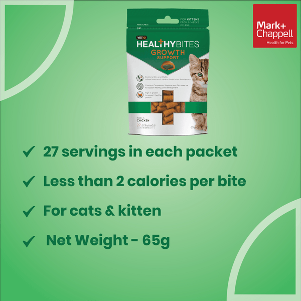Mark and Chappell Healthy Bites Growth Support Kitten Treats