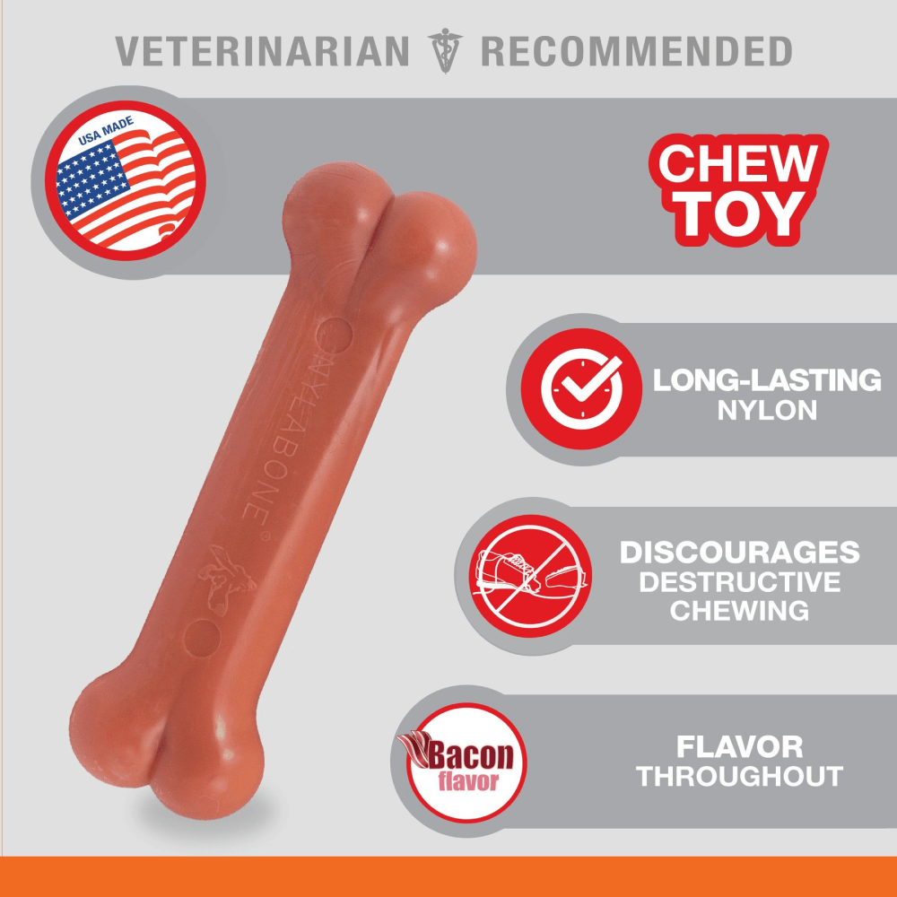 Buy Nylabone Bacon Flavoured Power Chew Bone Brown Online