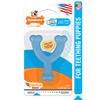 Nylabone Puppy Teething Chicken Flavoured Wish Bone Chew Toy for Dogs (Blue) Dogs-Toys Nylabone