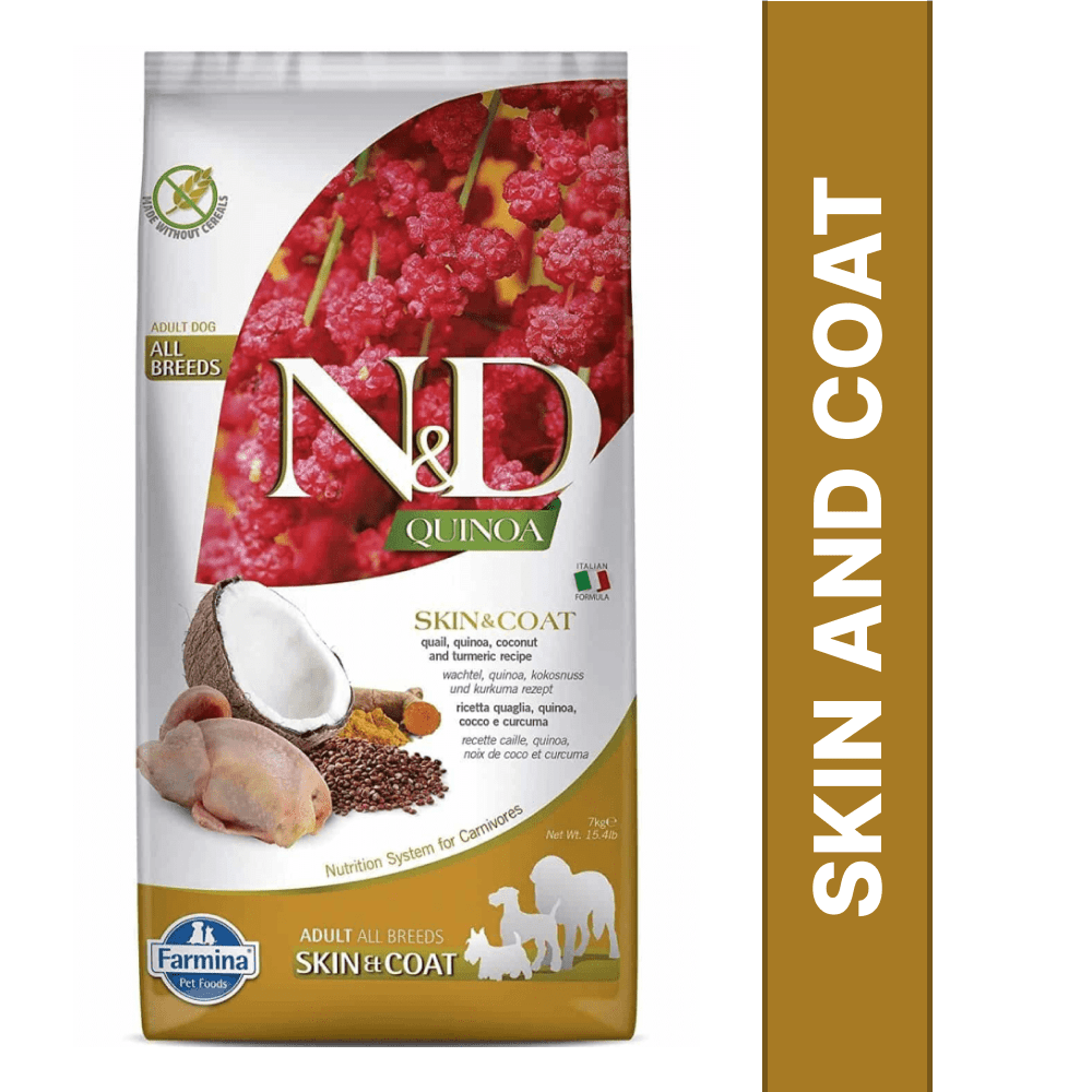 Farmina N&D Quinoa Quail Coconut & Turmeric Skin & Coat Grain Free All Breed Dog Dry Food
